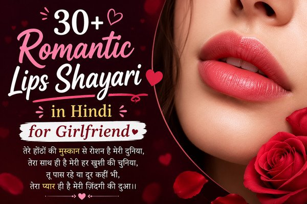 Romantic Lips Shayari in Hindi for Girlfriend | गर्लफ्रेंड के होंठों पर रोमांटिक शायरी 2026
