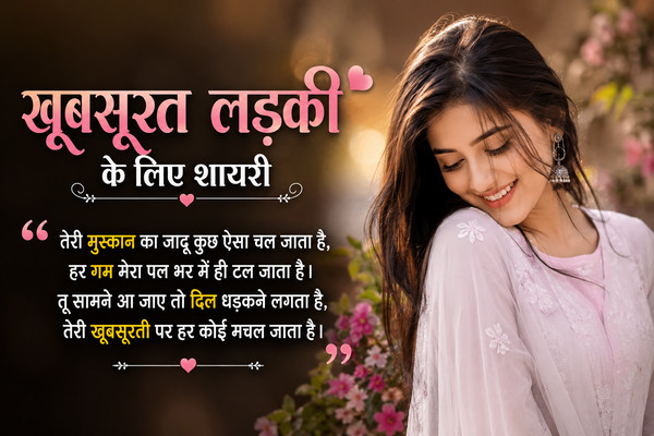 khubsurat ladki ke liye shayari in hindi