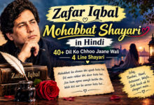 Zafar Iqbal Mohabbat Shayari in Hindi 4 Line Shayari